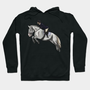 Dappled Grey Cob Showjumping - Commission Hoodie